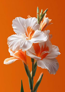White and Orange Canna Lily