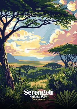Serengeti National Park Tanzania Art