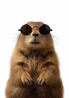 Cool Prairie Dog with Sunglasses
