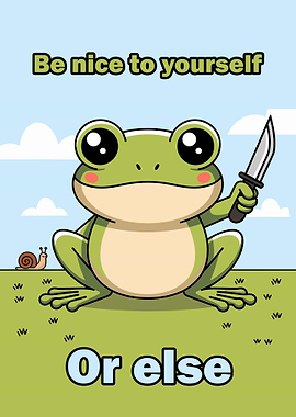 Frog with Knife: Be Nice