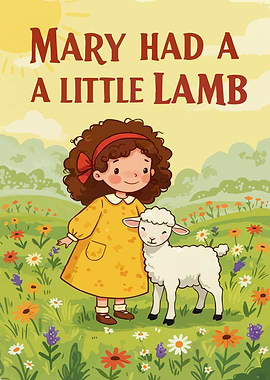 Mary Had a Little Lamb Illustration