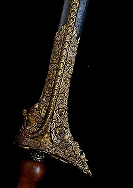 Ornate Kris Dagger Close-Up