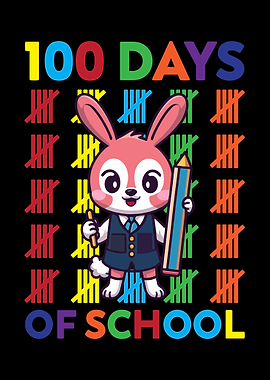 100 Days of School Bunny Student