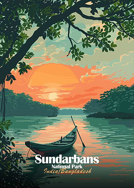 Sundarbans National Park Illustration