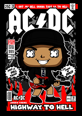 AC/DC Angus Young Comic Cover