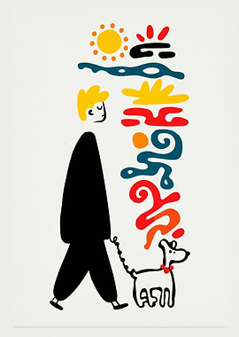 Stylized Walk with Dog