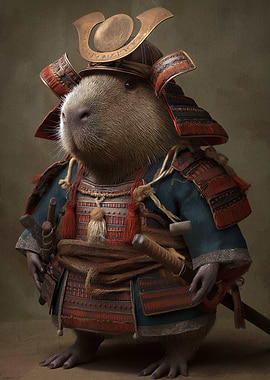 Capybara Samurai Warrior