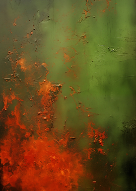 Texture Fire and Green
