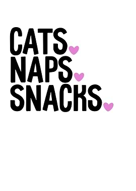 Cats, Naps, Snacks with Hearts