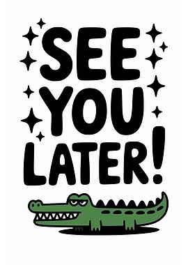 See You Later Alligator Illustration