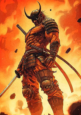 Samurai Warrior Fiery