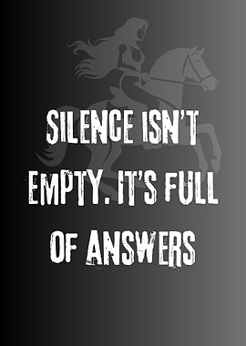 Silence Isn't Empty Inspirational Art