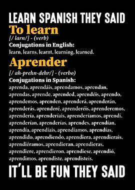 Learn Spanish Funny Text Art