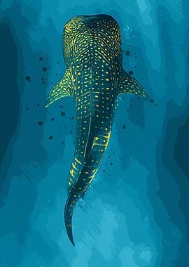 Whale Shark in Blue Water