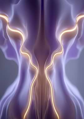 Abstract Purple Fabric with Golden Lines