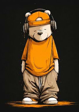 Hip Hop Teddy Bear Illustration