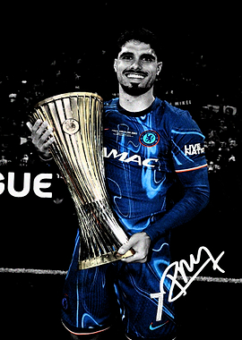 Pedro Neto with Trophy