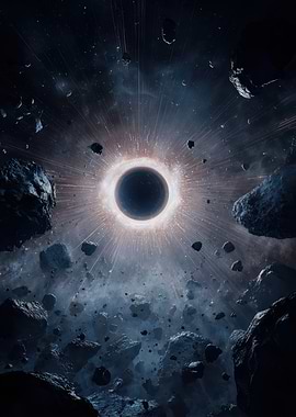 Black Hole with Asteroids