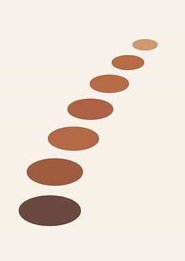 Minimalist Brown Oval Path