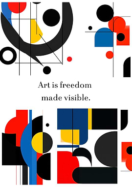 Abstract Art with Geometric Shapes