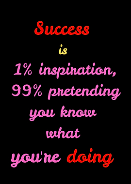 Success Quote on Black Background