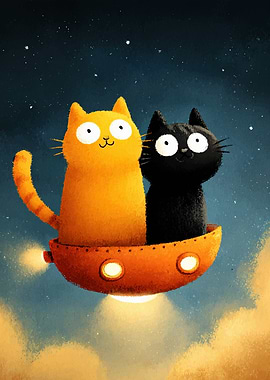 Cats in Space Rocket