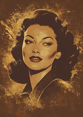 Ava Gardner portrait Poster Art