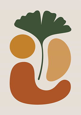 Abstract Ginkgo Leaf Art