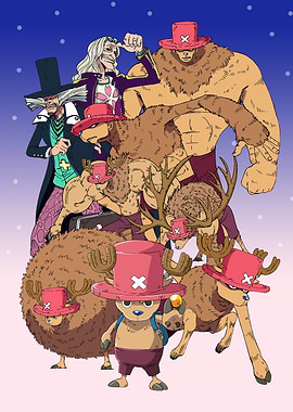 Alabasta Drum Island Chopper with Dr. Hiruluk and Dr. Kureha