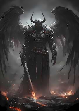 Dark Angel Warrior with Sword