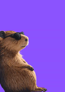 Cool Beaver with Sunglasses