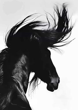 Black Horse Portrait