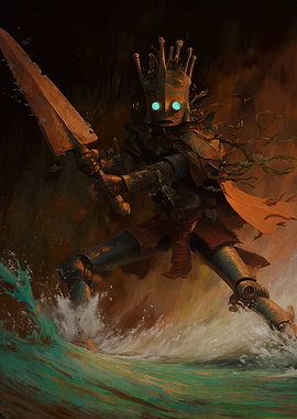 Aquatic Knight with Sword
