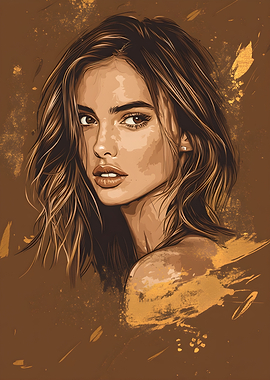 Ana de Armas portrait Poster Art