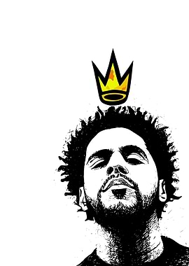 J. Cole Crowned Portrait