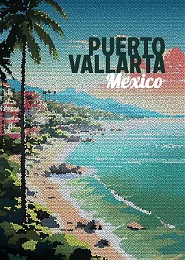 Puerto Vallarta Mexico Mosaic Art