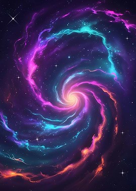 Colorful Swirling Galaxy