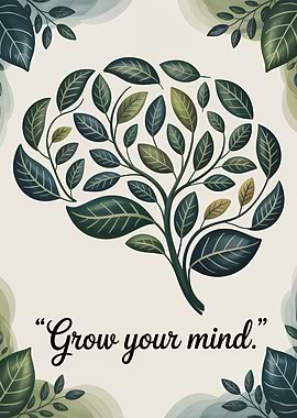 Grow Your Mind Leaf Brain