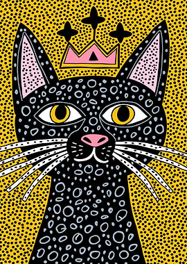 Queen Cat Art