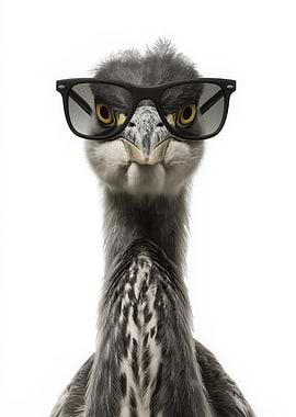 Cool Heron bird with Sunglasses