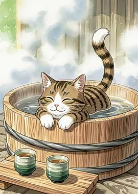 Relaxing Cat Bath