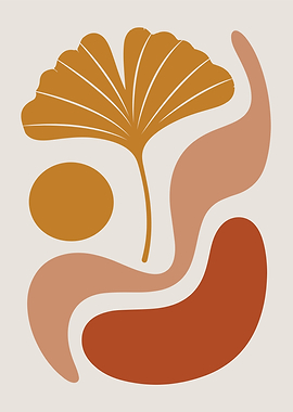 Abstract Ginkgo Leaf