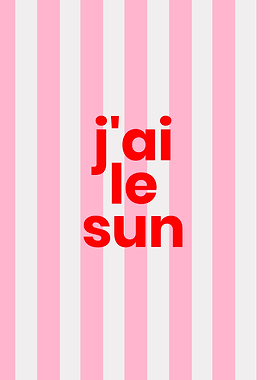 J'ai le sun text art