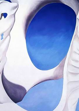 Abstract Blue and White Painting