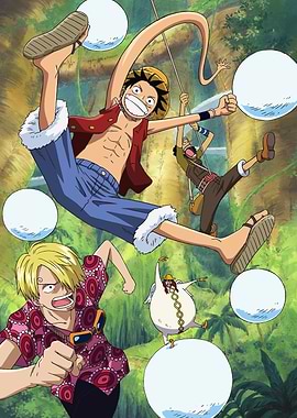 Sky Island Satori attacking Straw Hats