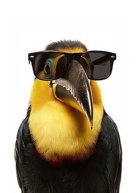 Cool Toucan with Sunglasses