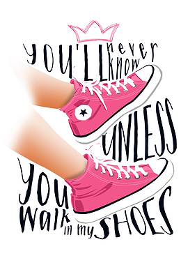 Pink Shoes with Inspirational Text