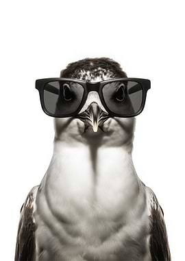 Cool Tern bird with Sunglasses