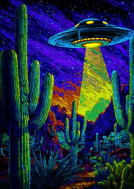 UFO Desert Landscape