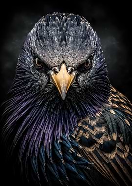 Intense Starling Portrait